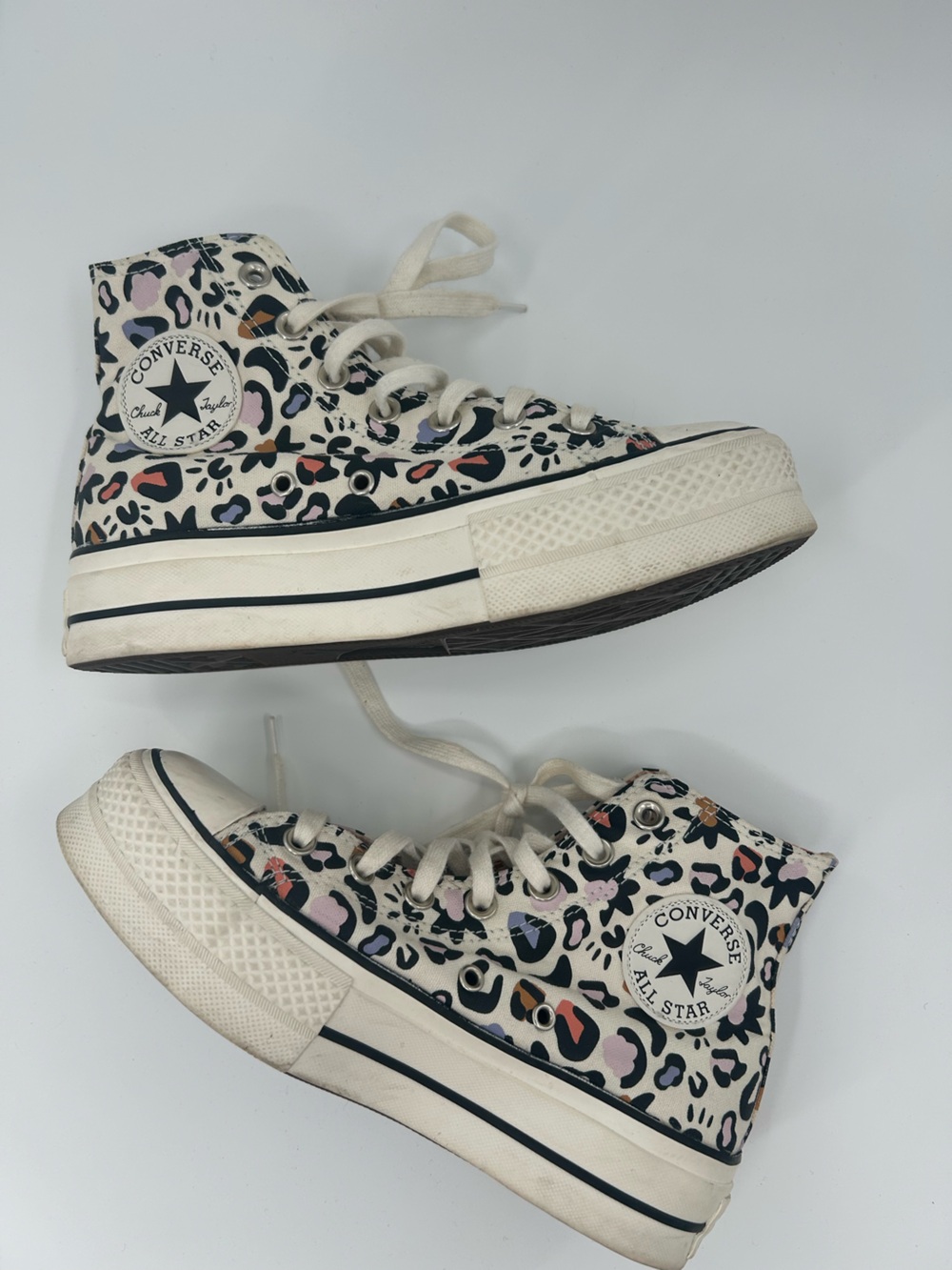 Converse Black Mystic Leopard Animal Print Chuck Taylor Hi Top Platform Sneaker
